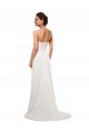 Soft Chiffon Sweetheart Sleeveless Chapel Train Wedding Gowns Kent