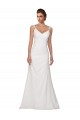 Soft Chiffon V-Neck Sleeveless Chapel Train Wedding Dress Kent