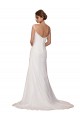 Soft Chiffon V-Neck Sleeveless Chapel Train Wedding Dress Kent