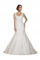 Lace V-Neck Cap Sleeves Chapel Train Wedding Dress Kent