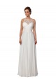 Soft Chiffon Illusion Neck Sleeveless Sweep Train Boho Wedding Dress Kent