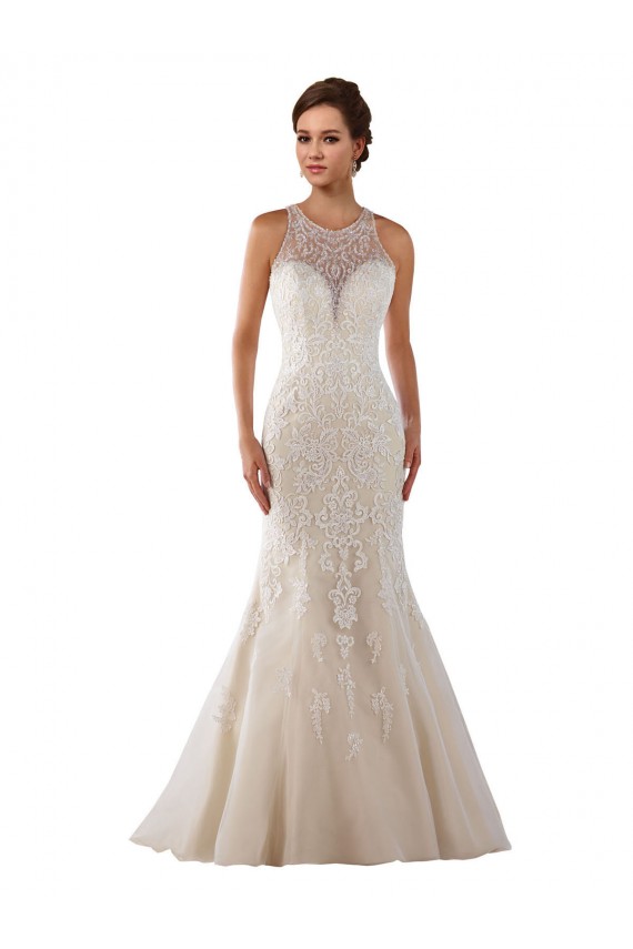 Lace Sweetheart Sleeveless Chapel Train Bridal Gown Kent