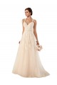 Tulle & Lace Sweetheart Sleeveless Ivory Chapel Train Wedding Dress Kent