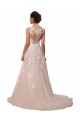 Tulle & Lace Sweetheart Sleeveless Ivory Chapel Train Wedding Dress Kent