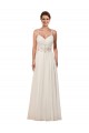Soft Chiffon Sweetheart Sleeveless Keyhole Back Chapel Train Wedding Dress Kent
