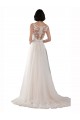 Tulle Illusion Neck Sleeveless Sweep Train Boho Wedding Dress Kent