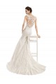 Lace Illusion Neck Sleeveless Chapel Train Wedding Dress Kent