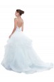 Tulle Spaghetti Straps Sleeveless Chapel Train Beach Wedding Dress Kent