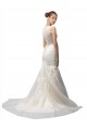 Tulle & Lace Illusion Neck Sleeveless Sweep Train Wedding Dress Kent