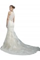 Tulle Illusion Neck Sleeveless Chapel Train Beach Wedding Dress Kent
