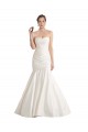 Satin Strapless Sleeveless Low Back Chapel Train Beach Wedding Dress Kent