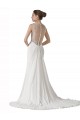 Soft Chiffon Sweetheart Sleeveless Chapel Train Beach Wedding Dress Kent