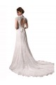 Lace Halter Neck Cap Sleeves Chapel Train Wedding Dresses Kent