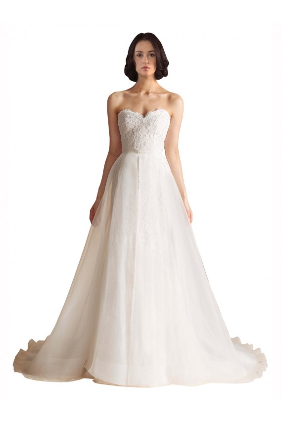 Tulle Sweetheart Sleeveless Low Back Sweep Train Bridal Wedding Dress Kent