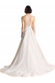 Tulle Illusion Neck Sleeveless Chapel Train Wedding Dress Kent