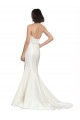Satin & Lace Sweetheart Sleeveless Ivory Chapel Train Bridal Dress Kent