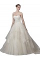 Tulle & Lace Scoop Neck Sleeveless Low Back Chapel Train Wedding Dress Kent