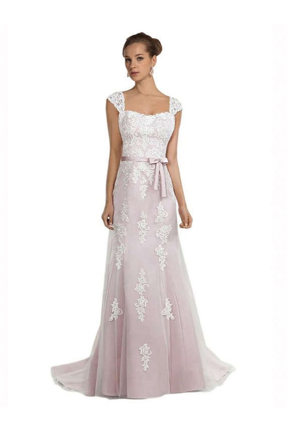 Tulle & Lace Strapless Sleeveless Sweep Train Beach Wedding Dress Kent