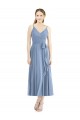 Soft Chiffon Spaghetti Straps Sleeveless Tea Length Bridesmaid Dress Kent