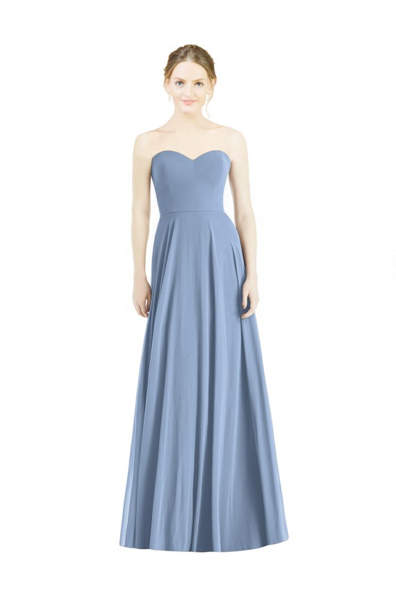 Soft Chiffon Sweetheart Sleeveless Long Evening Dress / Bridesmaid Dress Kent