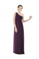 Soft Chiffon One Shoulder Sleeveless Long Evening Dress / Bridesmaid Dress Kent