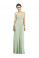 Soft Chiffon Sweetheart Sleeveless Sage Long Bridesmaid Dress Kent