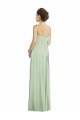 Soft Chiffon Sweetheart Sleeveless Sage Long Bridesmaid Dress Kent