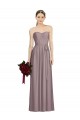 Soft Chiffon Sweetheart Sleeveless Dusty Rose Long Bridesmaid Dress Kent