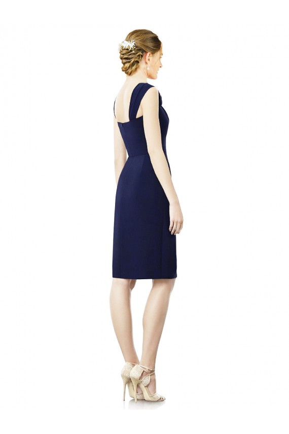 Soft Chiffon Sweetheart Cap Sleeves Knee Length Bridesmaid Dress Kent