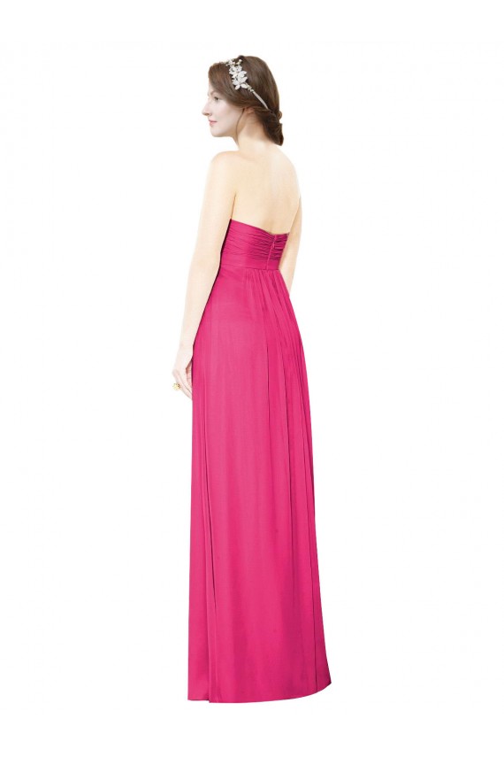 Soft Chiffon Strapless Sleeveless Azalea Long Bridesmaid Dress Kent