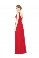 Chiffon Sweetheart Sleeveless Red Long Bridesmaid Dress / Evening Dress Kent