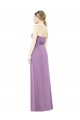 Soft Chiffon Sweetheart Sleeveless Dark Lavender Long Bridesmaid Dress Kent