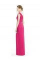 Soft Chiffon One Shoulder Sleeveless Azalea Long Bridesmaid Dress Kent
