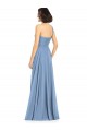 Soft Chiffon One Shoulder Sleeveless Dusty Blue Long Formal Dress / Bridesmaid Dress Kent