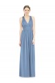 Chiffon V-Neck Sleeveless Long Bridesmaid Gown Kent