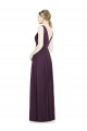 Chiffon V-Neck Sleeveless Grape Long Bridesmaid Dress / Evening Dress Kent