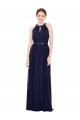 Soft Chiffon High Neck Sleeveless Long Bridesmaid Dress / Formal Dress Kent
