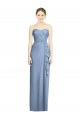 Soft Chiffon Sweetheart Sleeveless Sheath Long Bridesmaid Dress Kent