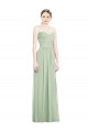 Soft Chiffon Sweetheart Sleeveless Open Back Long Bridesmaid Dress Kent