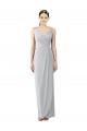 Chiffon V-Neck Sleeveless V-Back Long Bridesmaid Evening Dress Kent