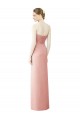 Soft Chiffon Sweetheart Sleeveless Bliss Pink Long High Low Bridesmaid Dress Kent