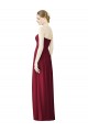 Soft Chiffon Sweetheart Sleeveless Burgundy Long Evening Dress / Bridesmaid Dress Kent