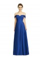 Soft Chiffon Off the Shoulder Cap Sleeves Long Semi Formal Evening Dress / Bridesmaid Dress Kent