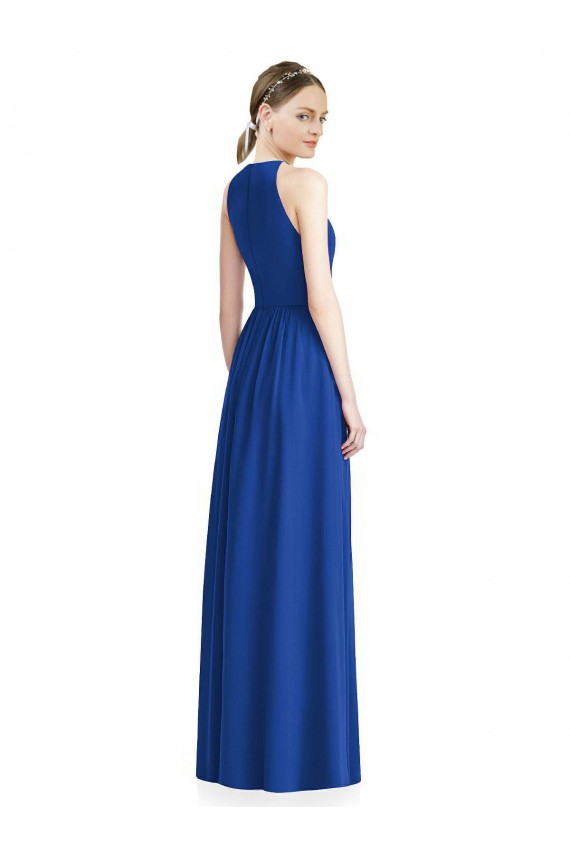 Chiffon Halter Neck Sleeveless Long Bridesmaid Dress / Evening Dress Kent