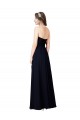Soft Chiffon Sweetheart Sleeveless Dark Navy Long Formal Dress / Bridesmaid Dress Kent
