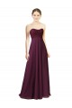 Chiffon Sweetheart Sleeveless Long Bridesmaid Dress Kent
