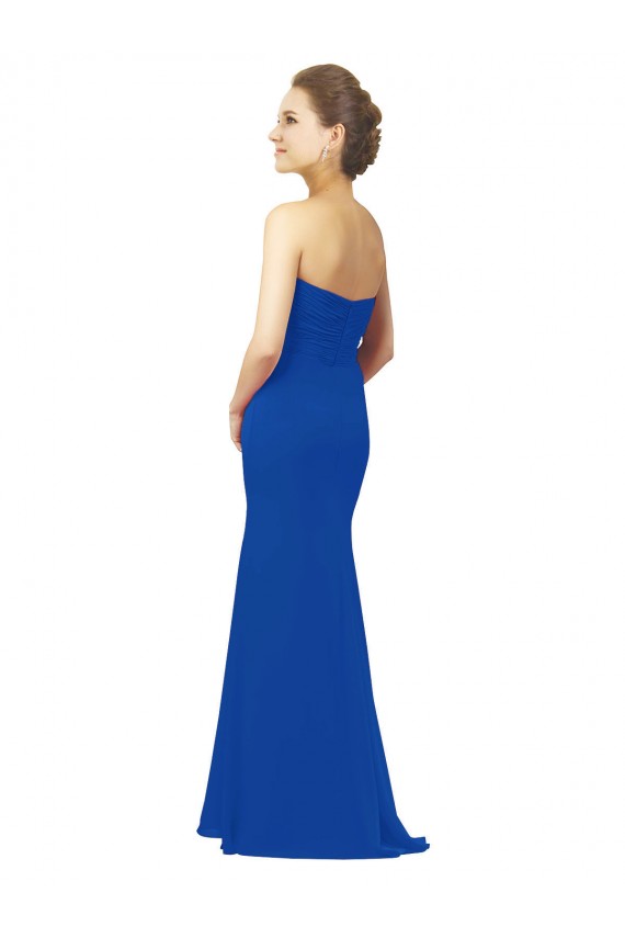 Chiffon Sweetheart Sleeveless Long Bridesmaid Dress / Evening Gowns Kent