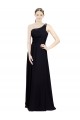 Chiffon One Shoulder Sleeveless Long Bridesmaid Dresses Kent