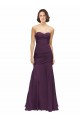 Soft Chiffon Sweetheart Sleeveless Mermaid Long Bridesmaid Dress Kent