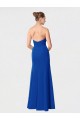Soft Chiffon Sweetheart Sleeveless Burgundy Long Bridesmaid Dress Kent